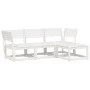 4-teiliges Gartenmöbel-Set aus massivem Kiefernholz weiß von , Gartensets - Ref: Foro24-3216906, Preis: 350,40 €, Rabatt: %