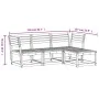 4-teiliges Gartenmöbel-Set aus massivem Kiefernholz weiß von , Gartensets - Ref: Foro24-3216906, Preis: 350,40 €, Rabatt: %