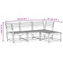 4-teiliges Gartenmöbel-Set aus massivem Kiefernholz weiß von , Gartensets - Ref: Foro24-3216906, Preis: 354,97 €, Rabatt: %