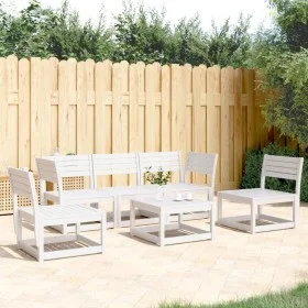 5-piece garden sofa set made of solid white pine wood by , Garden sets - Ref: Foro24-3216971, Price: 452,20 €, Discount: %