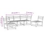 Juego de sofás de jardín 5 piezas madera maciza de pino blanco de , Conjuntos de jardín - Ref: Foro24-3216971, Precio: 375,77 €
