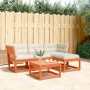4-teiliges Gartenmöbel-Set mit Zirbenholzkissen wachsbraun von , Gartensets - Ref: Foro24-3216912, Preis: 451,96 €, Rabatt: %