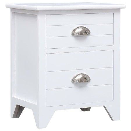Mesita de noche madera de Paulownia blanco 38x28x45 cm de vidaXL, Mesitas de noche - Ref: Foro24-284049, Precio: 66,72 €, Des...