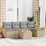 Juego de sofás jardín con cojines 6 pzas ratán sintético beige by , Garden sets - Ref: Foro24-3260008, Price: 370,51 €, Disco...