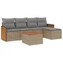 Juego de sofás jardín con cojines 6 pzas ratán sintético beige by , Garden sets - Ref: Foro24-3260008, Price: 370,51 €, Disco...