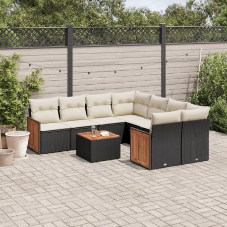 8-piece garden sofa set with black synthetic rattan cushions by , Garden sets - Ref: Foro24-3259907, Price: 545,23 €, Discoun...