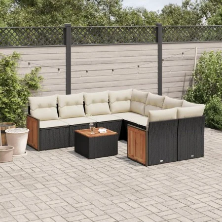 8-piece garden sofa set with black synthetic rattan cushions by , Garden sets - Ref: Foro24-3259907, Price: 543,65 €, Discoun...