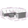 Set aus 8-teiligen Gartensofas und Kissen Kunstrattan schwarz von , Gartensets - Ref: Foro24-3259907, Preis: 545,09 €, Rabatt: %