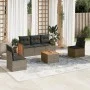 6-piece garden furniture set with gray synthetic rattan cushions by , Garden sets - Ref: Foro24-3259939, Price: 367,94 €, Dis...