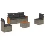 6-piece garden furniture set with gray synthetic rattan cushions by , Garden sets - Ref: Foro24-3259939, Price: 367,94 €, Dis...
