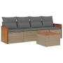 Garden sofa set with 5-piece synthetic rattan beige cushions by , Garden sets - Ref: Foro24-3259861, Price: 322,25 €, Discoun...