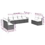 Garden sofa set with beige cushions, 8 pieces, PE rattan. by , Garden sets - Ref: Foro24-3259972, Price: 521,67 €, Discount: %
