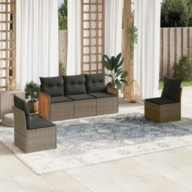 Set Gartensofas mit Kissen 5 Stück synthetisches Rattangrau von , Gartensets - Ref: Foro24-3259932, Preis: 326,88 €, Rabatt: %