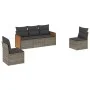 Garden sofa set with 5-piece synthetic rattan gray cushions by , Garden sets - Ref: Foro24-3259932, Price: 326,88 €, Discount: %
