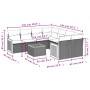 9-teiliges Gartenmöbel-Set und graue synthetische Rattankissen von , Gartensets - Ref: Foro24-3259911, Preis: 559,15 €, Rabat...