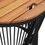 Garden side tables 2 pieces black rattan wooden surface by , Garden tables - Ref: Foro24-366291, Price: 168,49 €, Discount: %