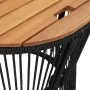 Garden side tables 2 pieces black rattan wooden surface by , Garden tables - Ref: Foro24-366291, Price: 155,75 €, Discount: %