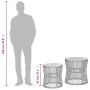 Garden side tables 2 pieces black rattan wooden surface by , Garden tables - Ref: Foro24-366291, Price: 168,49 €, Discount: %