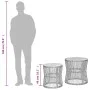 Garden side tables 2 pieces black rattan wooden surface by , Garden tables - Ref: Foro24-366291, Price: 155,75 €, Discount: %