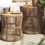 Garten-Beistelltische 2 Stück beige Rattan-Holzoberfläche von , Gartentische - Ref: Foro24-366293, Preis: 158,06 €, Rabatt: %