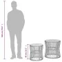 Garten-Beistelltische 2 Stück beige Rattan-Holzoberfläche von , Gartentische - Ref: Foro24-366293, Preis: 158,06 €, Rabatt: %