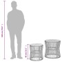 Garten-Beistelltische 2 Stück beige Rattan-Holzoberfläche von , Gartentische - Ref: Foro24-366293, Preis: 161,17 €, Rabatt: %