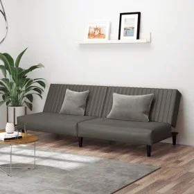Two-seater gray synthetic leather sofa bed by , Sofas - Ref: Foro24-375949, Price: 253,30 €, Discount: %