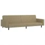 Sofá cama de 2 plazas cuero sintético color capuchino de , Sofás - Ref: Foro24-375954, Precio: 268,73 €, Descuento: %
