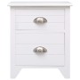 Mesita de noche madera de Paulownia blanco 38x28x45 cm de vidaXL, Mesitas de noche - Ref: Foro24-284049, Precio: 66,72 €, Des...