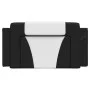 Padded headboard synthetic leather black white 100 cm by , Headboards and footboards - Ref: Foro24-374779, Price: 49,50 €, Di...