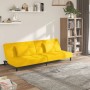 Two-seater sofa bed with two yellow velvet pillows by , Sofas - Ref: Foro24-375813, Price: 246,65 €, Discount: %