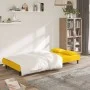 Two-seater sofa bed with two yellow velvet pillows by , Sofas - Ref: Foro24-375813, Price: 242,41 €, Discount: %