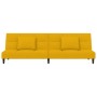 Two-seater sofa bed with two yellow velvet pillows by , Sofas - Ref: Foro24-375813, Price: 246,65 €, Discount: %