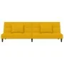 Two-seater sofa bed with two yellow velvet pillows by , Sofas - Ref: Foro24-375813, Price: 242,41 €, Discount: %