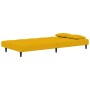 Two-seater sofa bed with two yellow velvet pillows by , Sofas - Ref: Foro24-375813, Price: 246,65 €, Discount: %