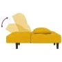 Two-seater sofa bed with two yellow velvet pillows by , Sofas - Ref: Foro24-375813, Price: 242,41 €, Discount: %