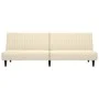 Cream-colored velvet 2-seater sofa bed by , Sofas - Ref: Foro24-375935, Price: 235,94 €, Discount: %