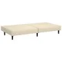 Cream-colored velvet 2-seater sofa bed by , Sofas - Ref: Foro24-375935, Price: 235,94 €, Discount: %