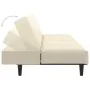 Cream-colored velvet 2-seater sofa bed by , Sofas - Ref: Foro24-375935, Price: 235,94 €, Discount: %