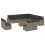 14-piece garden sofa set with gray synthetic rattan cushions by , Modular outdoor sofas - Ref: Foro24-3224380, Price: 812,55 ...