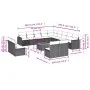 14-piece garden sofa set with gray synthetic rattan cushions by , Modular outdoor sofas - Ref: Foro24-3224380, Price: 812,55 ...