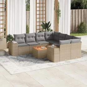 9-piece garden sofa set with beige synthetic rattan cushions by , Garden sets - Ref: Foro24-3225373, Price: 561,95 €, Discoun...