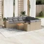 9-piece garden sofa set with beige synthetic rattan cushions by , Garden sets - Ref: Foro24-3225373, Price: 561,95 €, Discoun...
