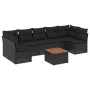 Set de sofás de jardín 8 piezas y cojines ratán sintético negro de , Conjuntos de jardín - Ref: Foro24-3223570, Precio: 461,0...
