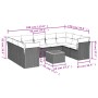 Garden sofa set 10 pieces with black synthetic rattan cushions by , Garden sets - Ref: Foro24-3223802, Price: 535,05 €, Disco...