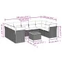 Garden sofa set 10 pieces with black synthetic rattan cushions by , Garden sets - Ref: Foro24-3223802, Price: 571,10 €, Disco...