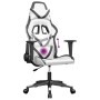 Black and white synthetic leather massage gaming chair by , Gaming chairs - Ref: Foro24-345432, Price: 115,82 €, Discount: %
