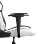 Silla gaming de masaje cuero sintético blanco y negro de , Sillones para videojuegos - Ref: Foro24-345432, Precio: 114,53 €, ...