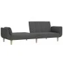 2-seater sofa bed with two pillows in dark gray fabric by , Sofas - Ref: Foro24-375870, Price: 284,48 €, Discount: %