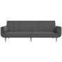 2-seater sofa bed with two pillows in dark gray fabric by , Sofas - Ref: Foro24-375870, Price: 289,49 €, Discount: %